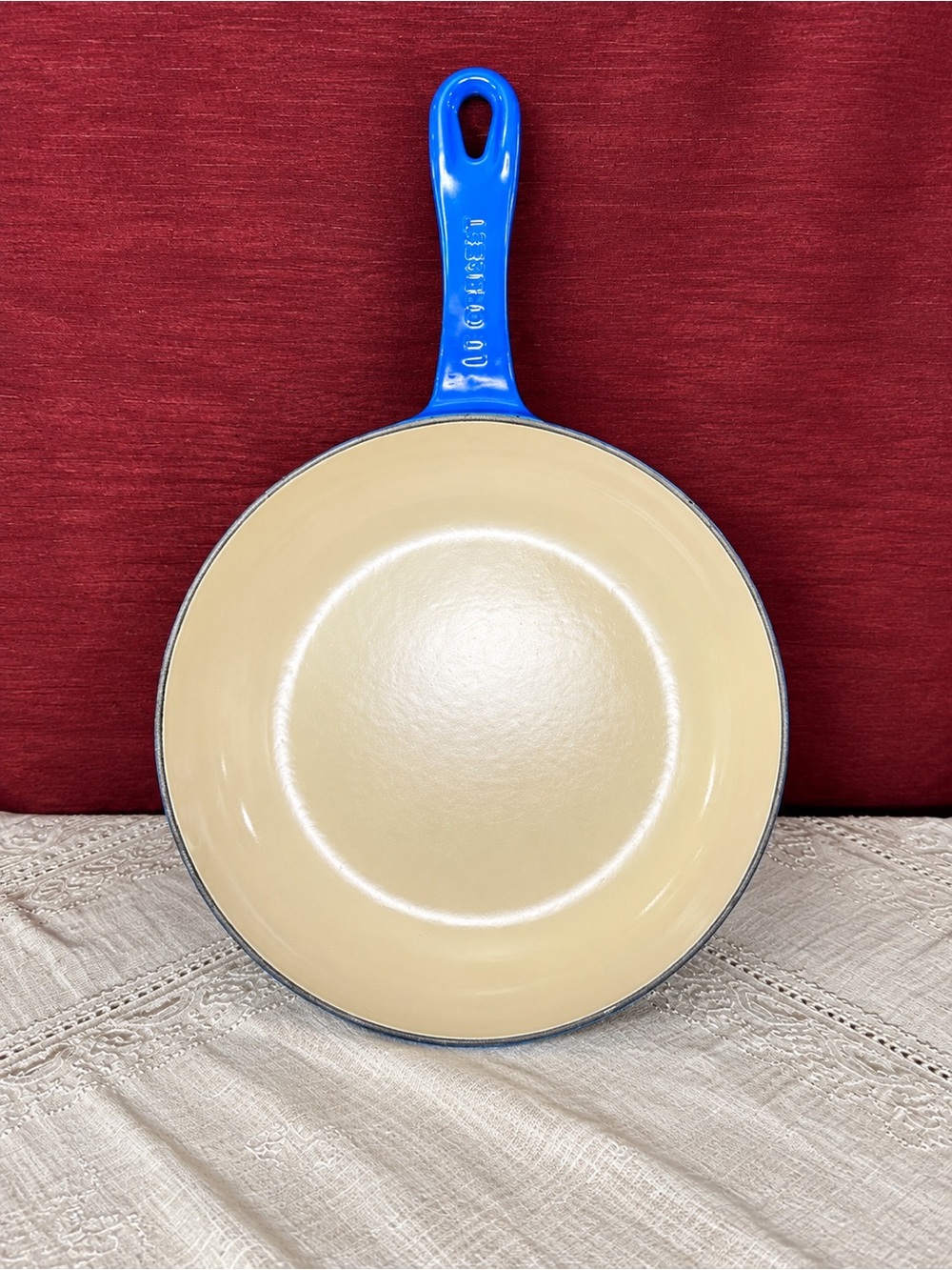 💙 Le Creuset Blue 9” Enameled Cast Iron Skillet Pan NEW ✨